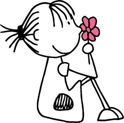 Linchen, das Mädchen mit der Blume aus dem KITA-Linchen-Plakat